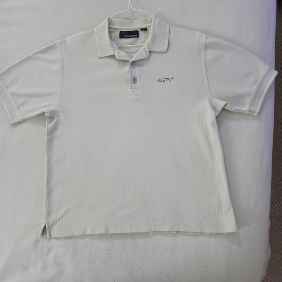 Greg Norman Polo Golf Shirt Mens Size S Small Green Ribbed Short Sleeve Cotton - Picture 1 of 8